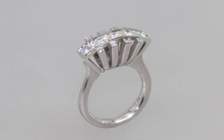 750er Weißgoldring mit Brillanten