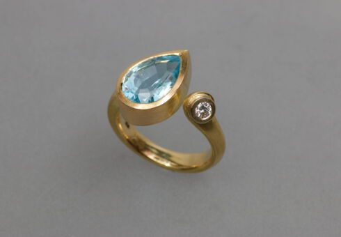 Aquamarin-Ring