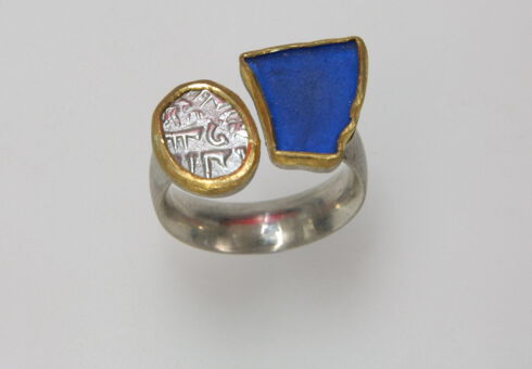 Silberring mit antiker Rupie